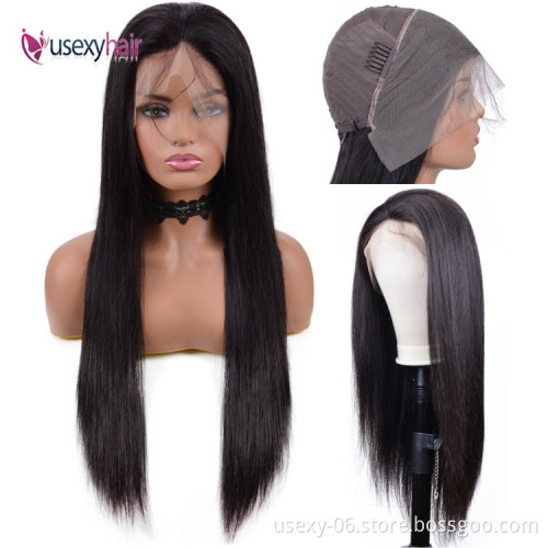 Cheap wholesale hair wigs brazilian virgin transparent lace front wig HD full lace frontal human hair wigs for black woman